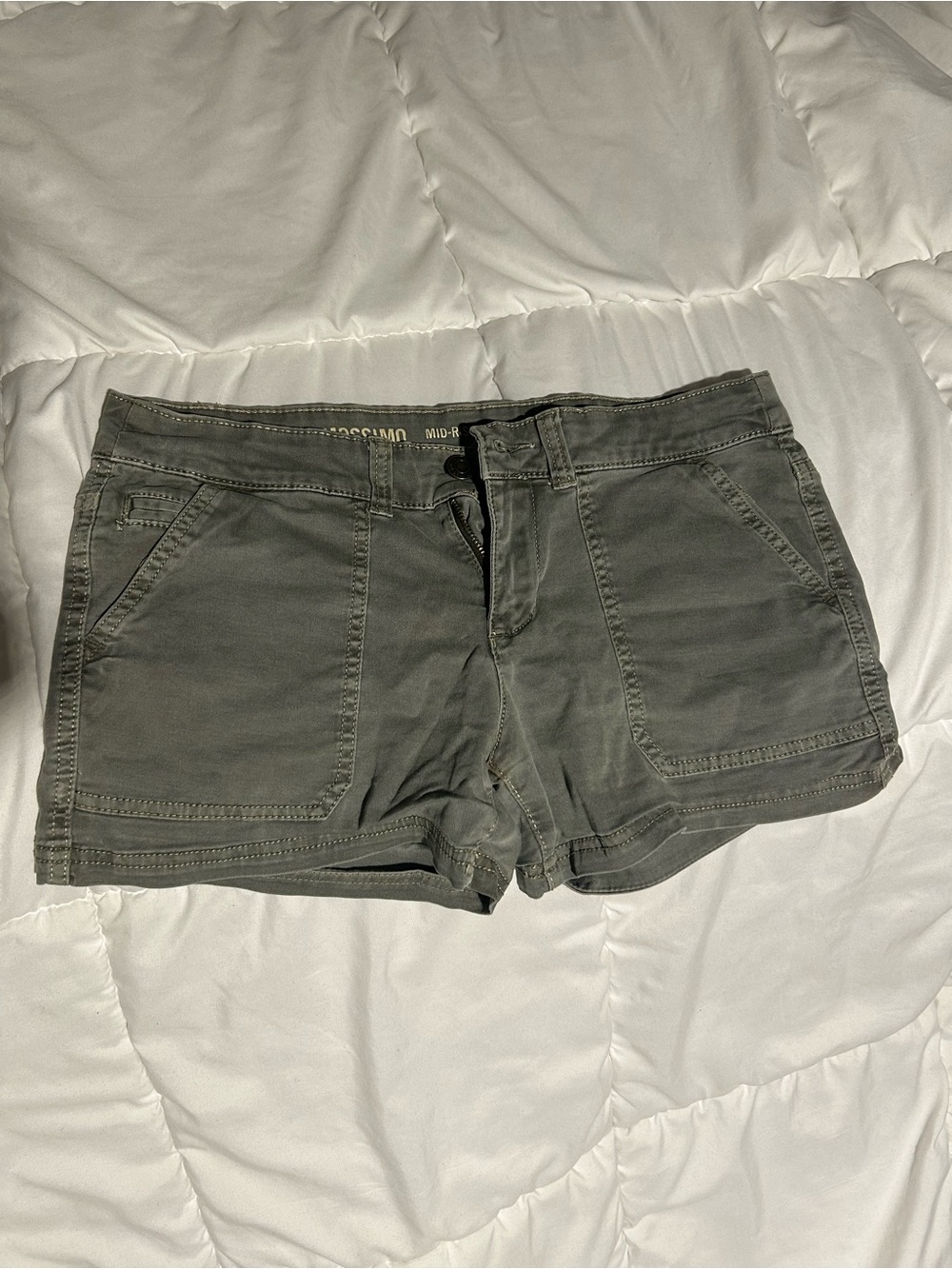 Green Cotton Shorts